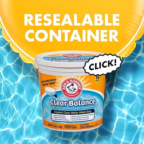 Miniatura 6 de Arm  Hammer Clear Balance - Tabletas de mantenimiento de piscina color blanco 1 paquete 16 unidades