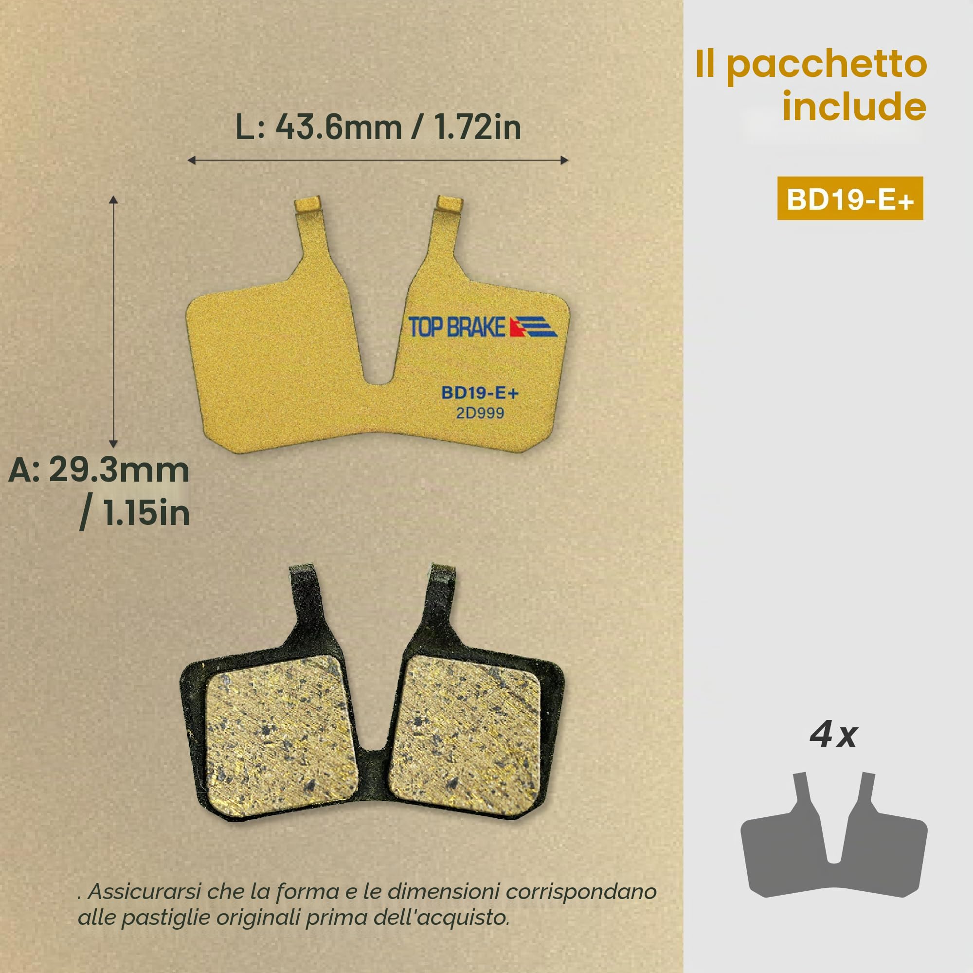 TOP BRAKE Pastiglie per freni a disco compatibili con MAGURA 4 pistoni MT5/MT7/MT5e/MT Thirty | MTB/eMTB/Downhill/Enduro/Trail