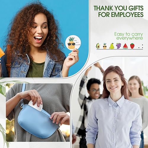 Miniatura 6 de Espejo compacto motivacional a granel, inspirador juego de palabras de frutas, espejo de bolsillo para maquillaje, regalo de agradecimiento, regalo