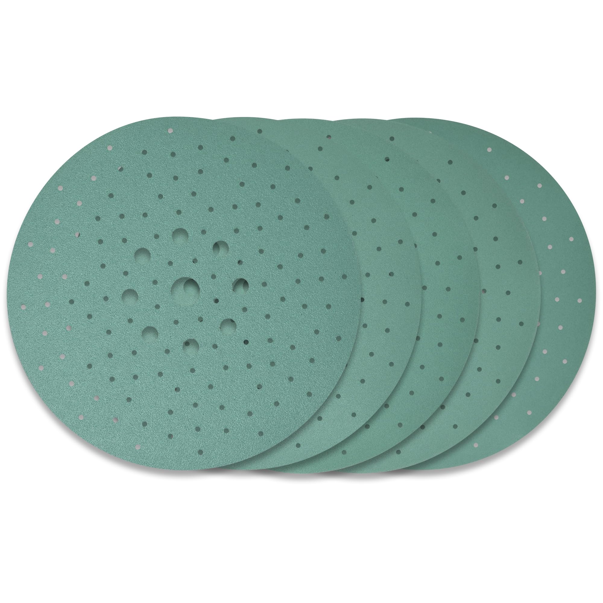 Serious Grit - 225mm 9-Hole Drywall Sanding Discs - 80, 120, 150, 180, 220 Grit (5 Each) - Fits Festool Planex LHS 225 Sanders - Heavy-Duty Hook &