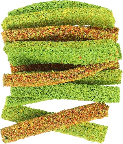 HEMOTON Tiras de arbustos en miniatura, arbustos estáticos, grupos de vegetación, modelo de arbusto, modelo de escenario estático, plantas