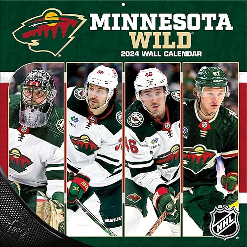 Turner Sports Minnesota Wild 2024 - Calendario de pared de equipo de 12 x 12 pulgadas (24998011944)