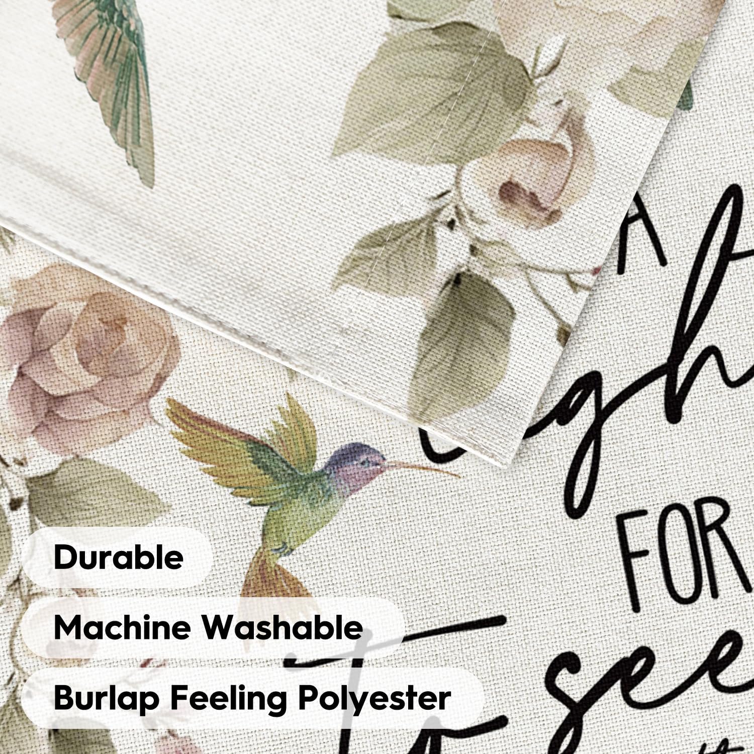 AVOIN colorlife Hummingbird Butterfly Spring Floral Garden Flag 12x18 Inch Double Sided Outside, Seasonal Welcome Yard Outdoor Flag - Image 7