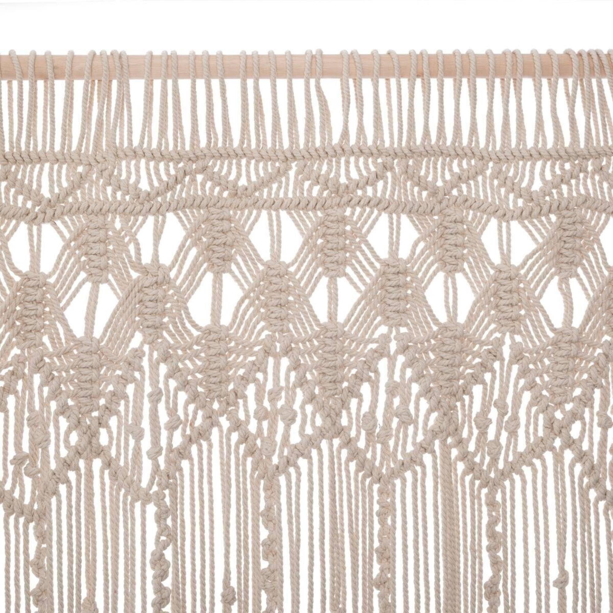 Well Home Rideau décoratif en Fils d'éthé de Macramé 90 x 200 cm Style bohème