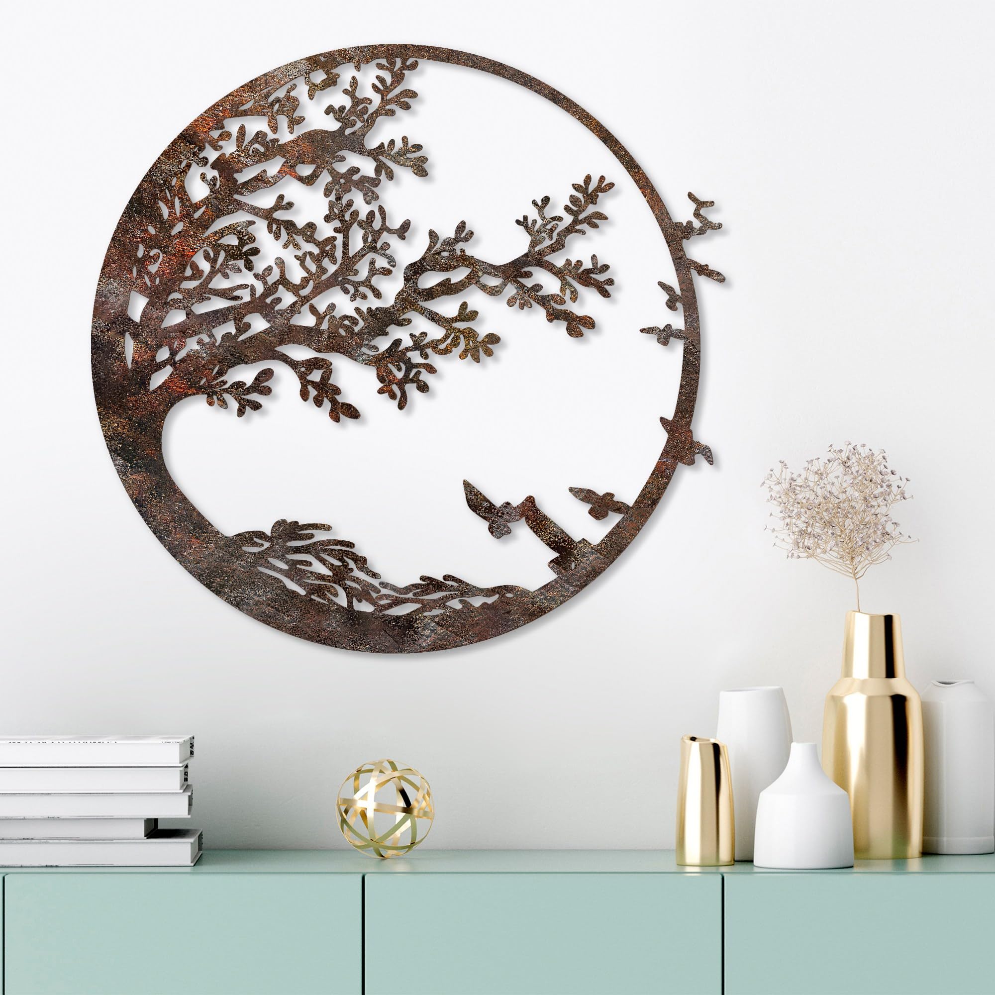 Accessoire mural décoratif métal pour habiller un mur vide chic