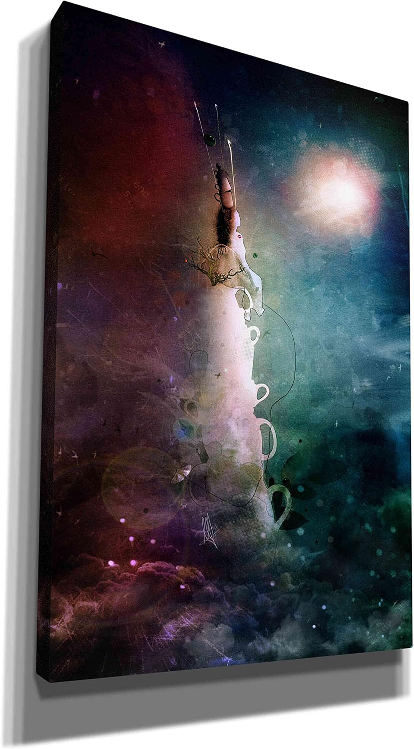 Epic Graffiti ' Ad Infinitum' by Mario Sanchez Nevado Canvas Wall Art, 12" x 18", Blue