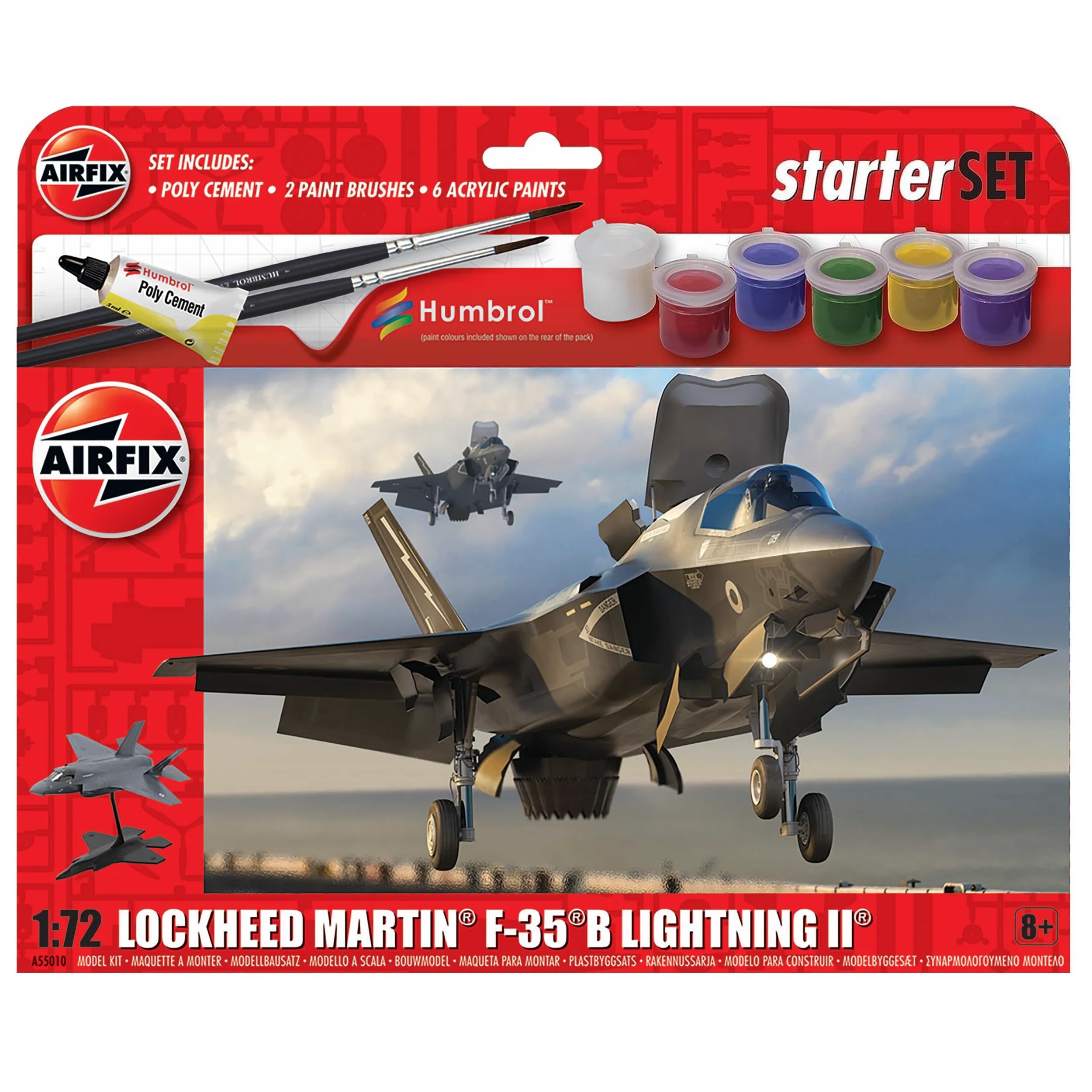 Airfix Starter Set - Lockheed Martin F-35B Lightning Ii 1:72 Model Kit