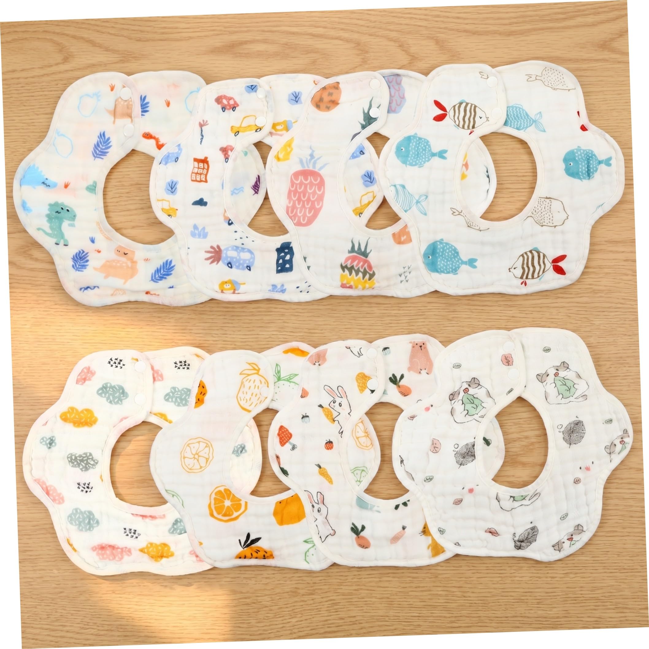 Toyvian 8 Pezzi Bavaglini A Scatto Per Bambini Bavaglini Per Bambini Bavaglini Per Bambini Bavaglini Per Bavaglini Per Bavaglini Per Bambini Asciugamano Per L'Alimentazione Del Bambino