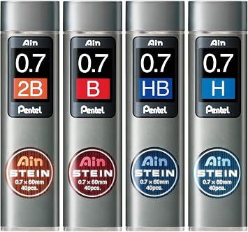 Pentel Mechanical Pencil Tip, 40 Pieces, 0.7 mm, 2B