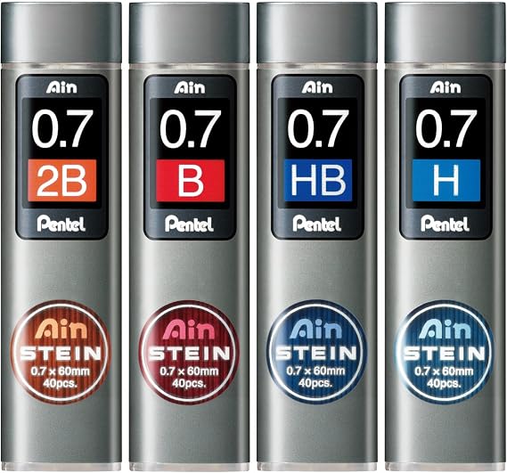 Pentel Mechanical Pencil Tip, 40 Pieces, 0.7 mm, 2B
