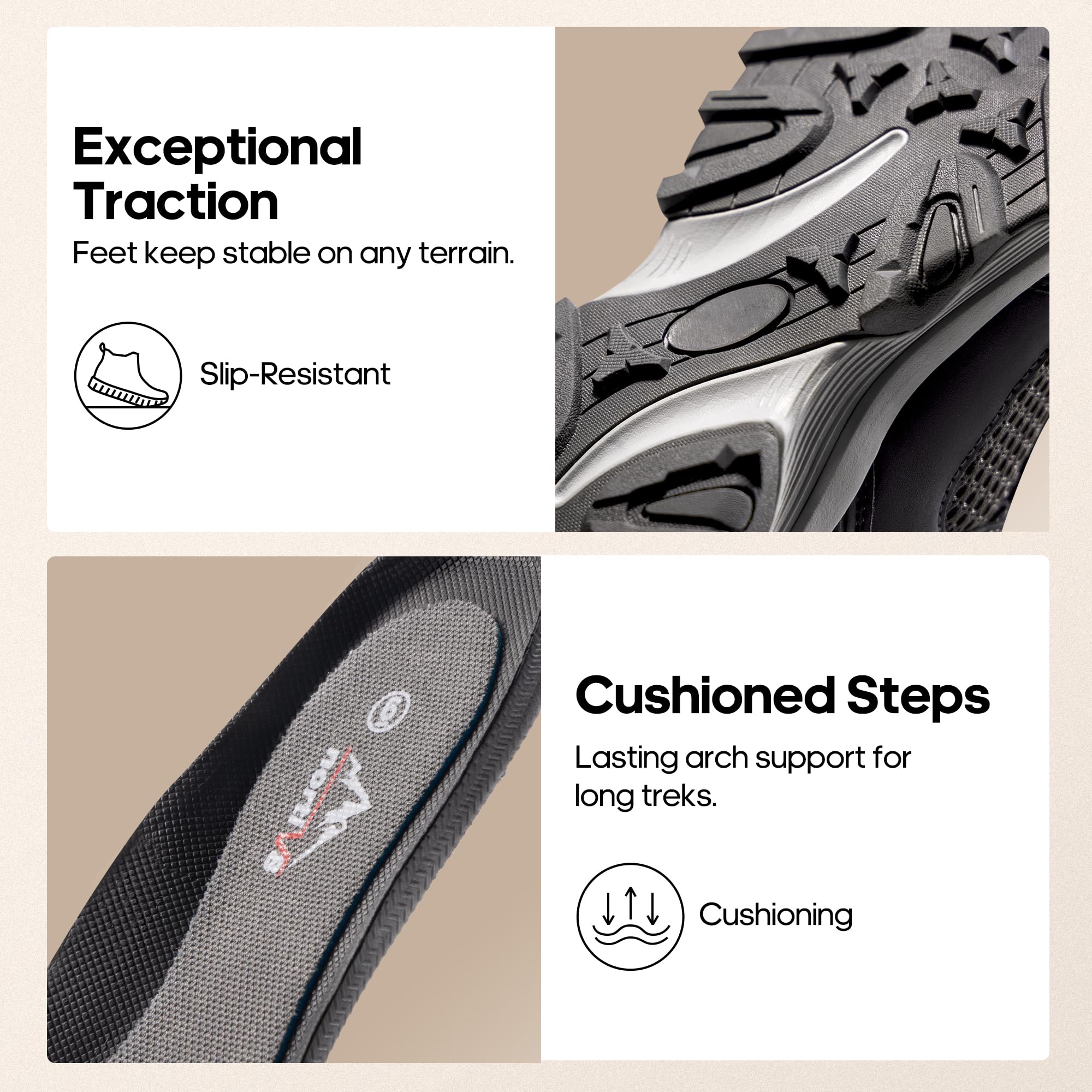 NORTIV 8 Women's Hiking Shoes Lightweight Breathable Mesh Walking Sneakers Outdoor Work Shoes,Size 10,Dark Grey,SNHS243W