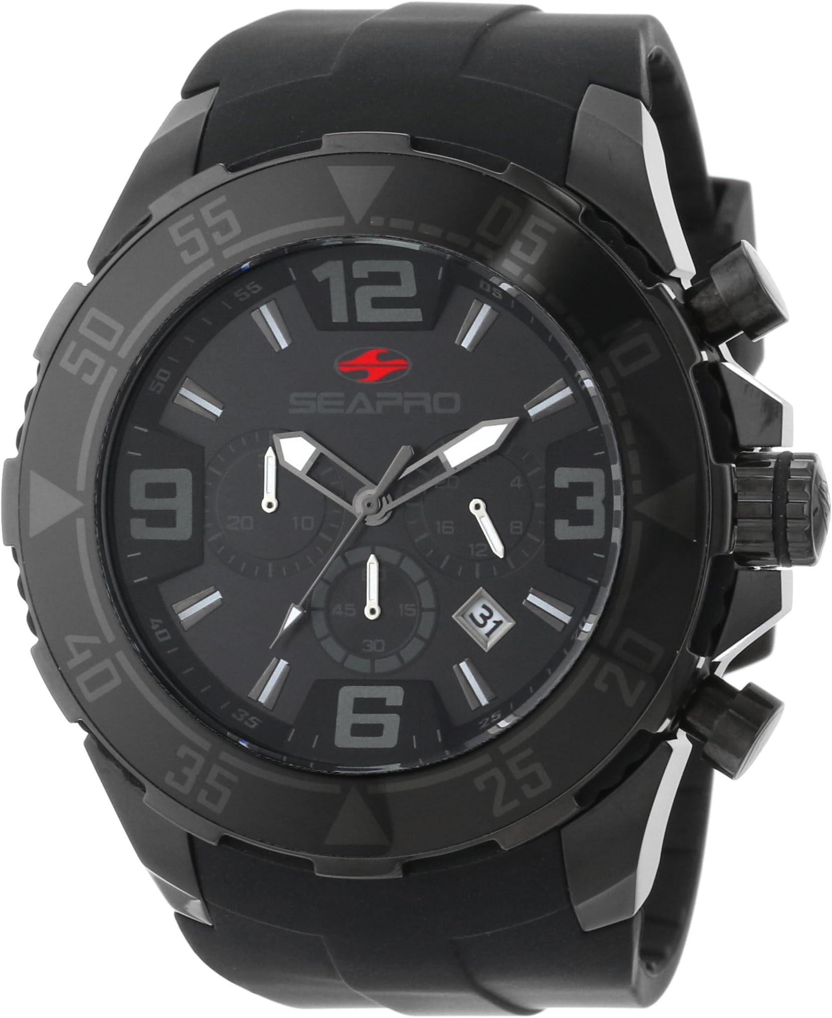 Seapro Men's Analog Quartz Watch with Silicone Strap SP1122