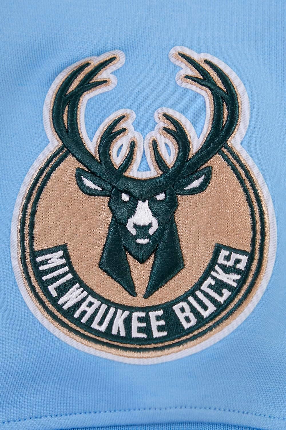 Pro Standard Mens NBA Milwaukee Bucks Classic Chenille Short Sleeve Tee University Blue L - Image 7