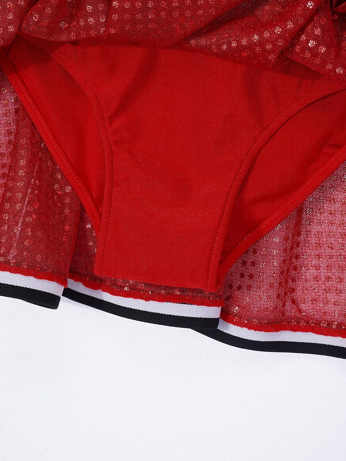 Hedmy Kids Girls Cheerleading Costume Sparkly Sequin Dance Dress Halloween Carnival Cheer Leader Red 14 Years