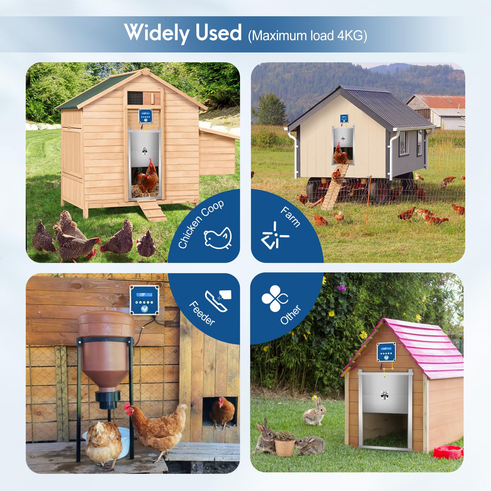 Porta Automatica Pollaio - Con Timer E Telecomando, Alimentazione Batteria/Rete - Foto 11