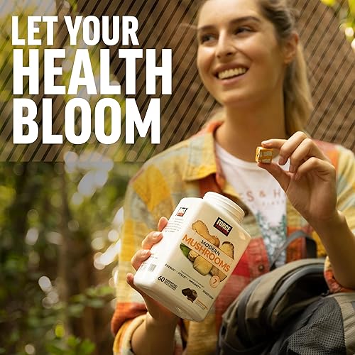 Miniatura 8 de Force Factor Modern Mushrooms Soft Chews, suplemento de hongos con melena de león, cola de pavo y cordyceps para apoyar la energía, la inmunidad y