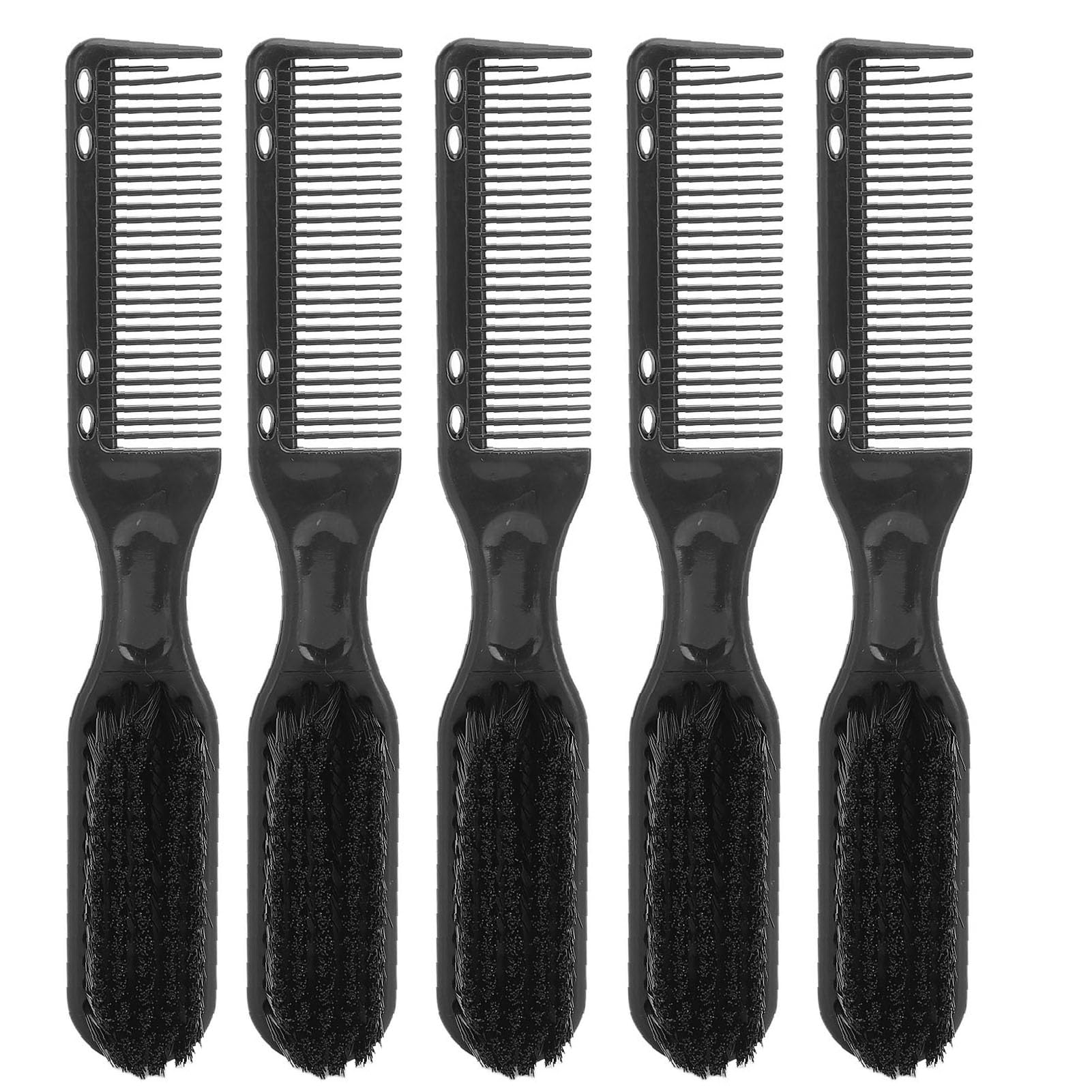 Cepillo de Pelo para Hombres, Cepillo de Aceite Ergonómico para Peinado y Cuidado de la Barba, 5 uds., Nailon Suave