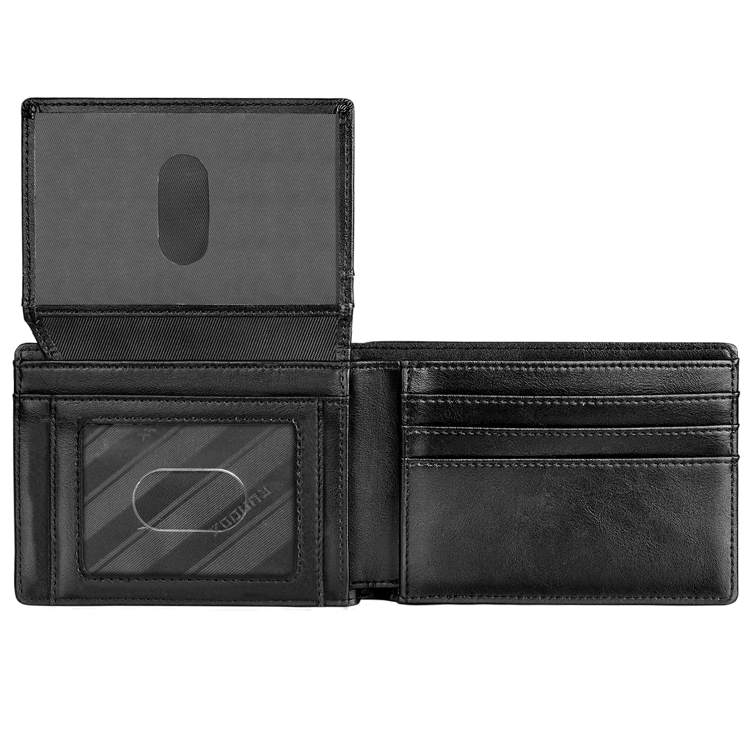 Wallet for Men Slim Rfid Leather 2 ID Window With Gift Box