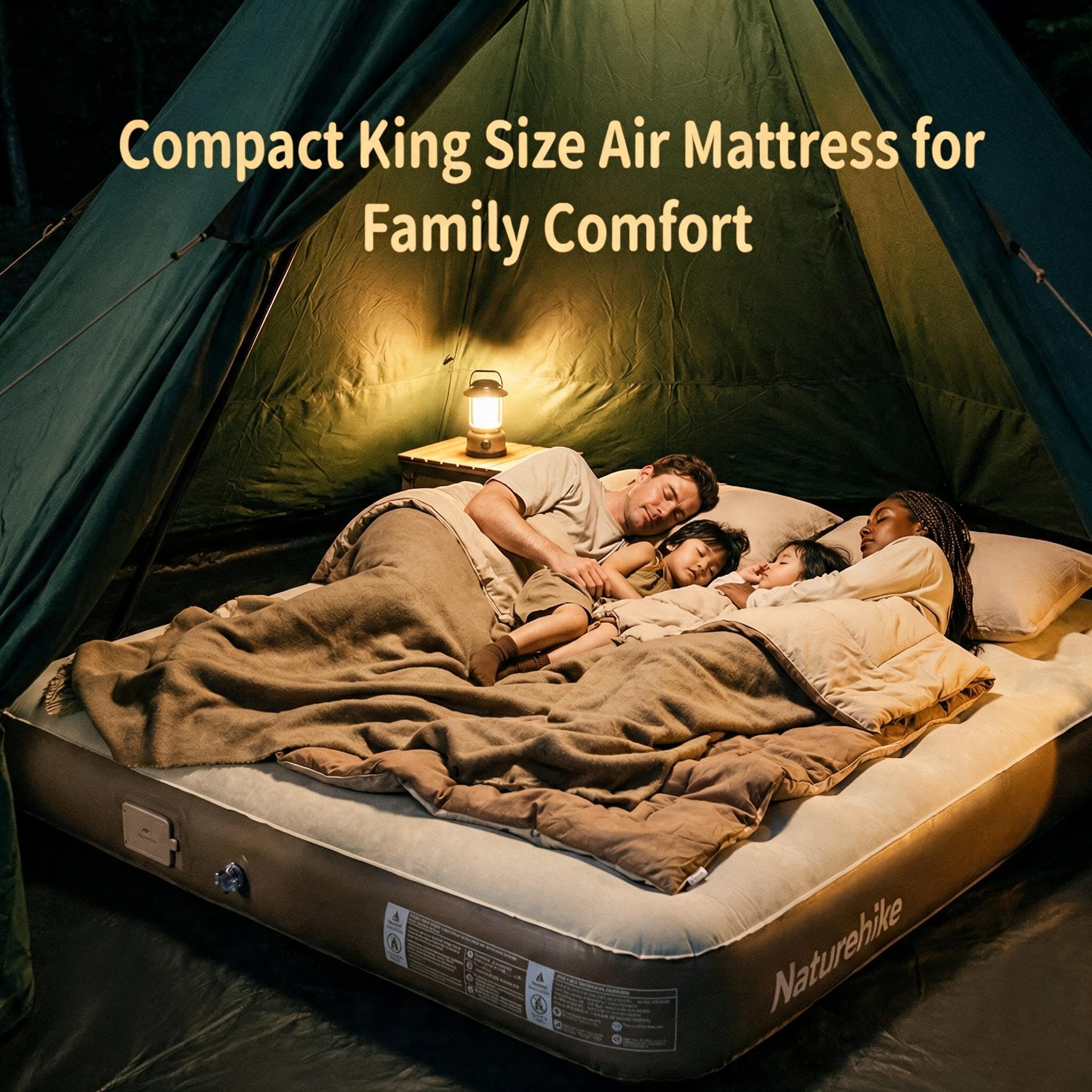 Amazon.co.jp: Naturehikeコンパクトキングエアマットレス、ポンプ内蔵