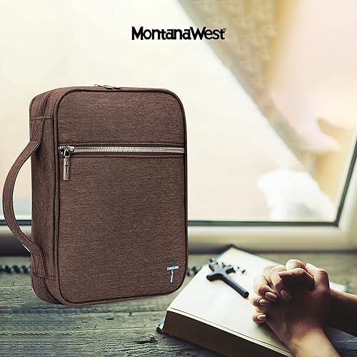 Miniatura 72 de Montana West Funda para la Biblia para mujeres y hombres con marcapáginas de cuero, fundas de transporte, bolsa de iglesia para protección al aire