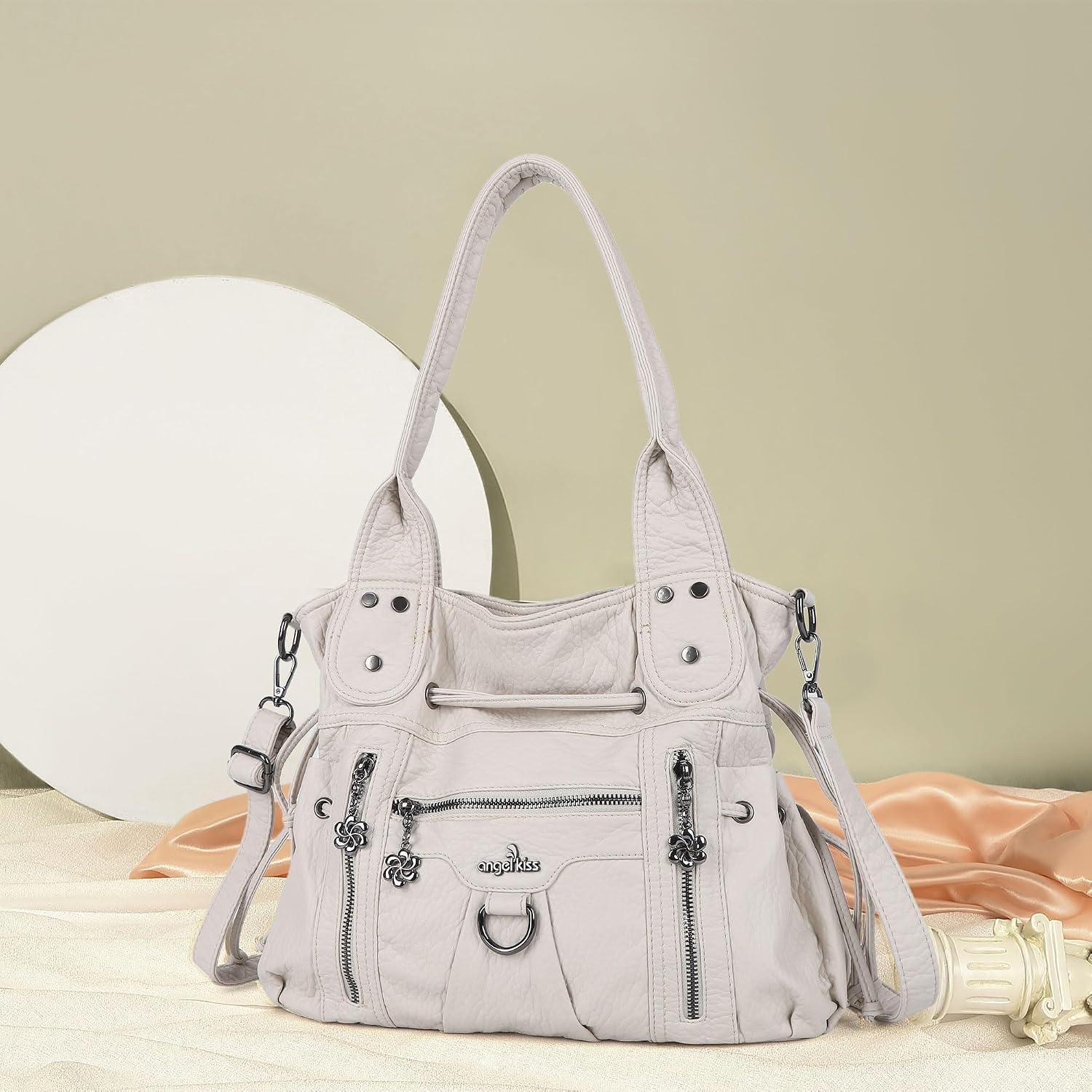 Angel Kiss Hobo Bags for Women Fashion Shoulder Bag Ladies Purses and Handbags Roomy Tote Bags Purse with Crossbody Strap
