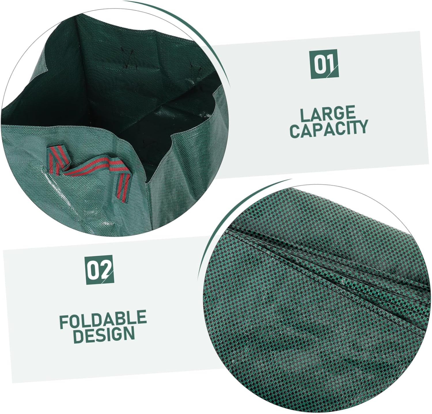 2pcs Large Capacity Garden Bag for Leaf and Waste Collection Design Lightweight Material and Portable Garden Waste Container for Lawn Care