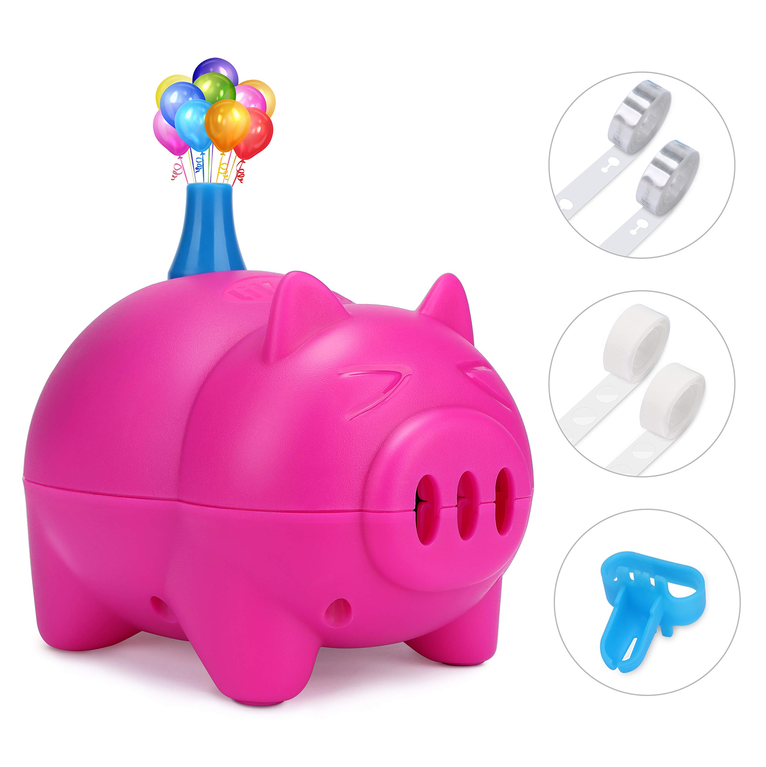 LiKeeElectric Balloon Pump Portable Balloon Inflator Air Blower with Balloon Arch &Garland Tools for Party Decoration