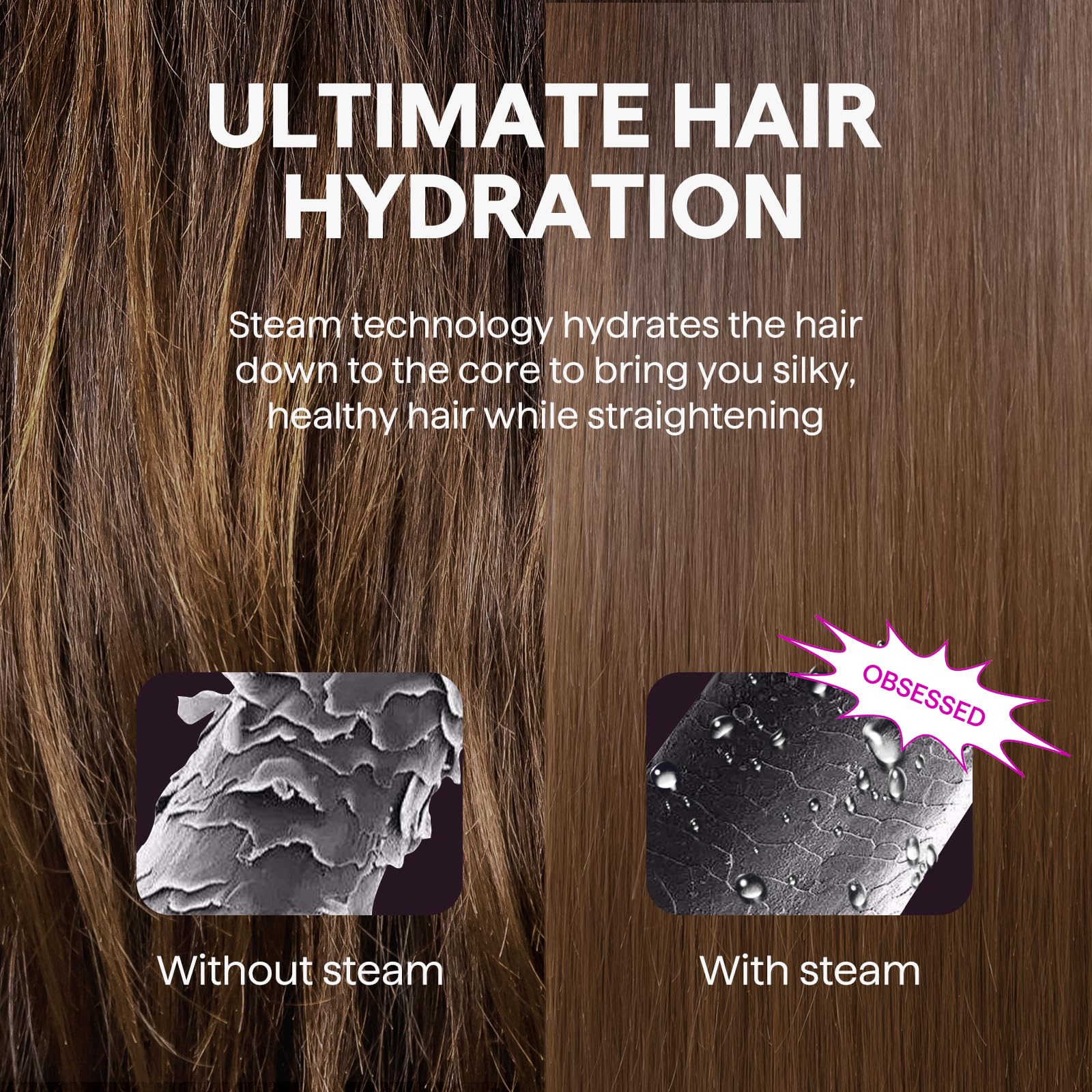 Wavytalk Steam Straightener - Less Heat Damage -8