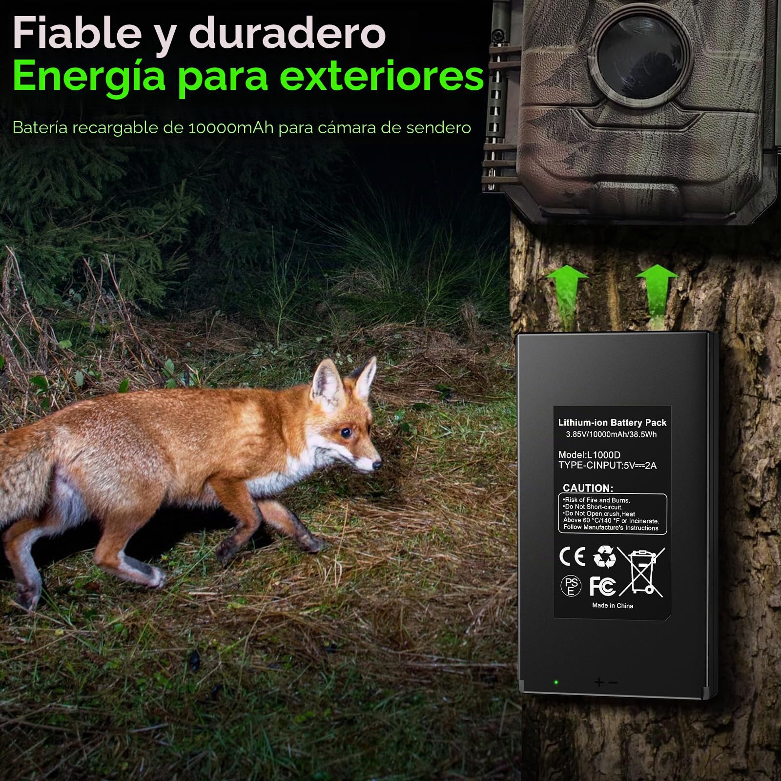 10Ah Batería Compatible con Cámaras Caza GardePro E6P, E6PCF
