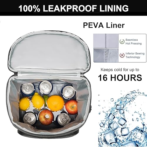 Miniatura 2 de BAVGRED Mochila térmica para 30 latas, impermeable, con compartimento para enfriar para hombres y mujeres, bolsa térmica de lados suaves, mochila