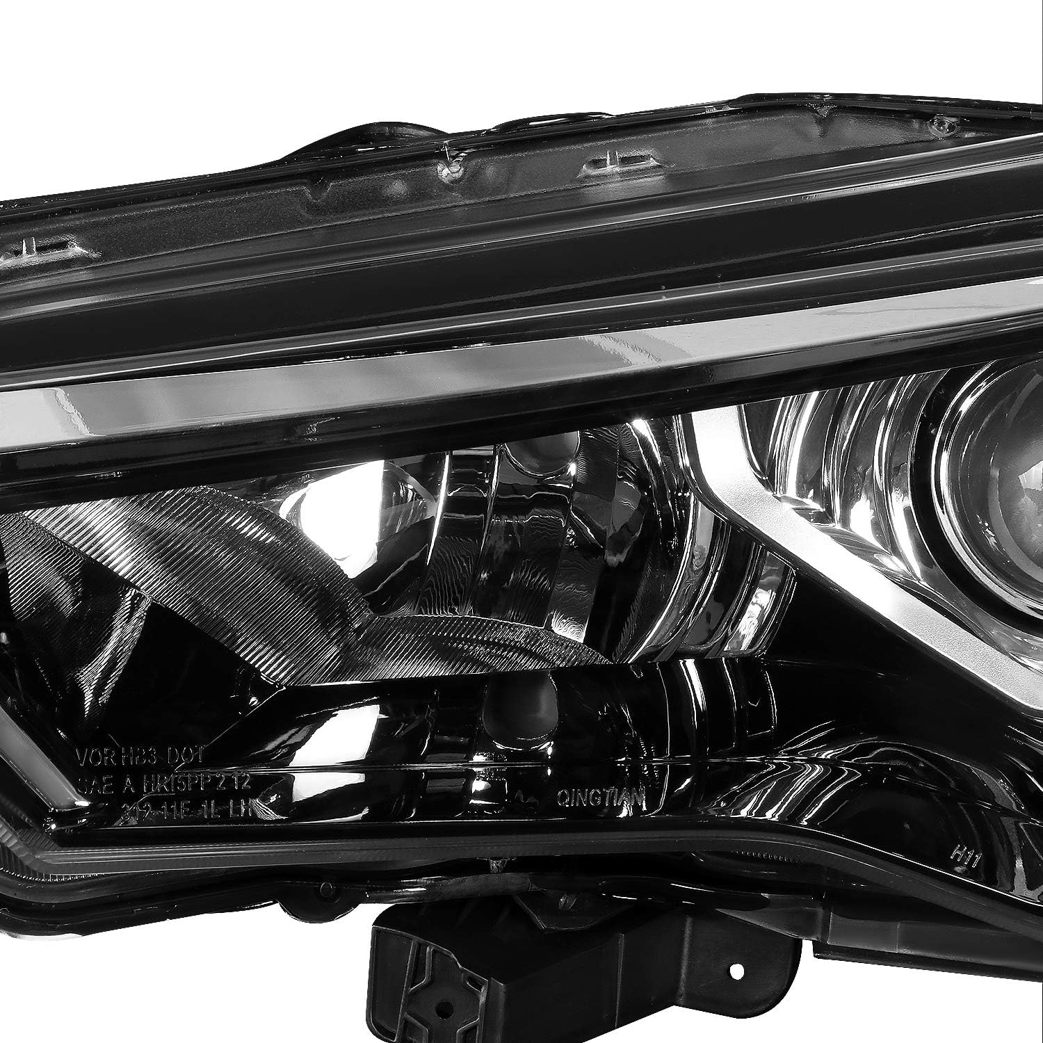 Auto Dynasty Factory Style Projector Headlight Lamp Compatible with Toyota 4Runner 2014-2020, Driver Left Side, Chrome Housing Amber Corner