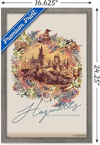 Vista 75 de Trends International The Wizarding World: Harry Potter - Póster de pared floral de Hogwarts, 14.725 x 22.375 pulgadas, versión premium sin marco