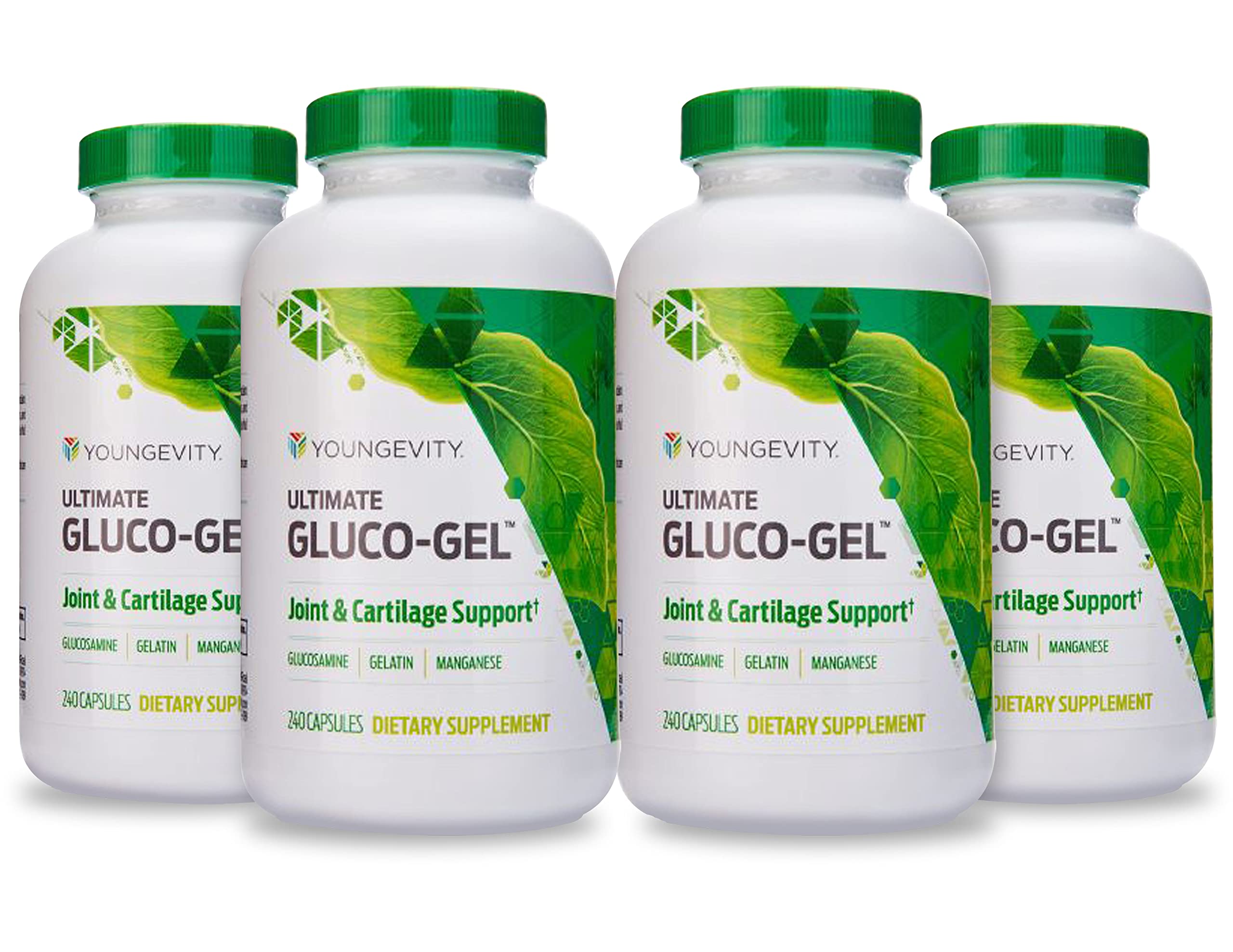 Youngevity Ultimate Gluco-Gel Bone & Cartilage Support, 240 Caps, 4 Pack Manganese 240 Count (Pack of 4)
