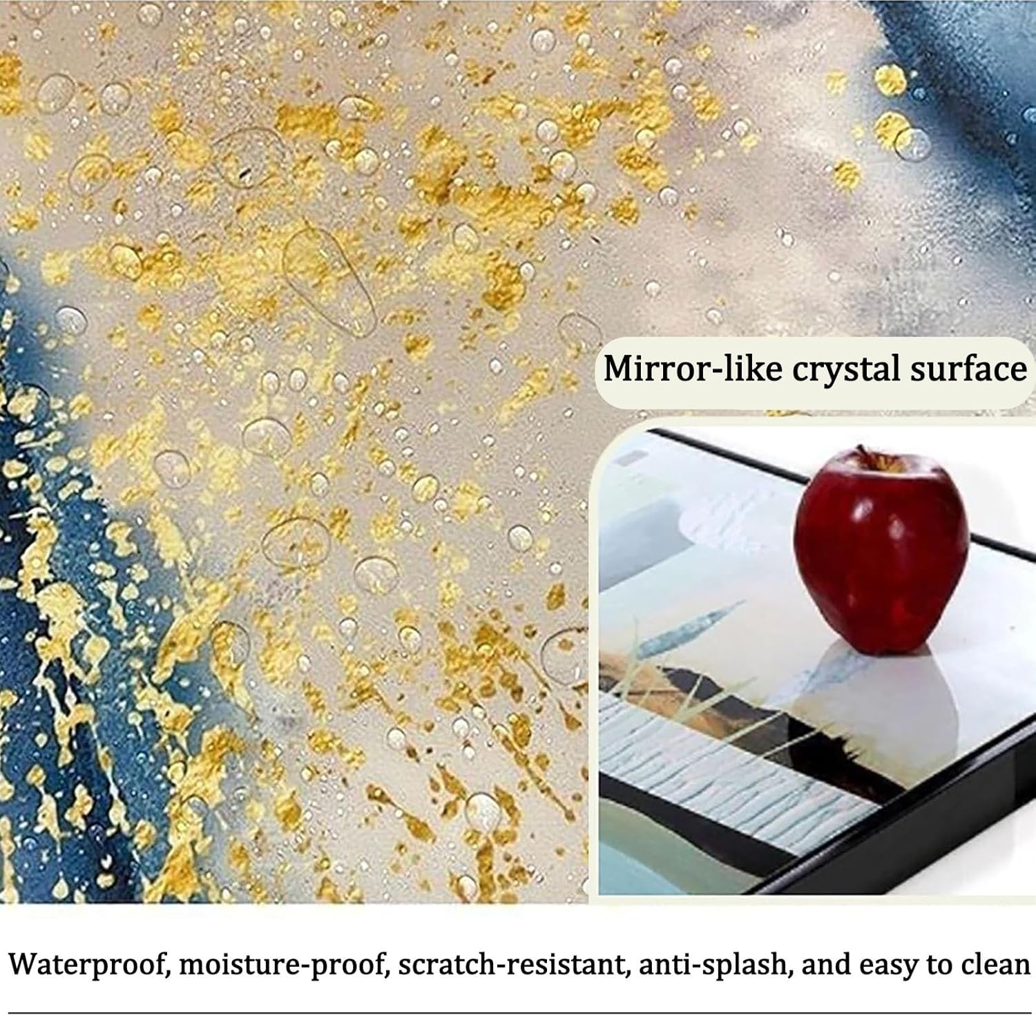 Wall Mounted Breaker Box Cover Decorative Painting, Fuse Box Cover Cabinet with Flip Up Door, Hidden Circuit Breaker Panel Crystal Film, for Dining Room, Living Room(White 1L,30x40cm/11.8x15.7in)