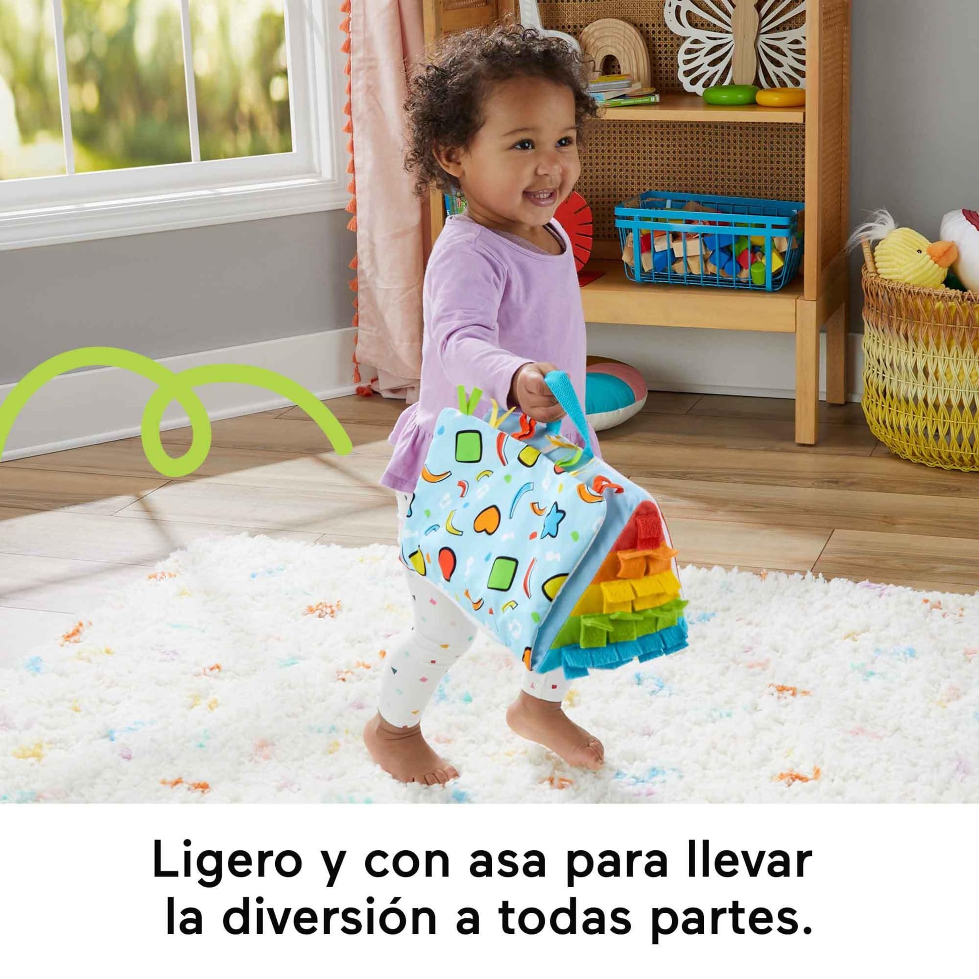 Fisher-Price Kick & Play Piano blandito pataditas, Peluche con Actividades, Luces y Sonidos, Juguete para bebé recién Nacido (Mattel HND54)