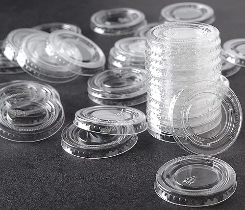 Miniatura 8 de Daxwell Tapas de plástico, PET, 0.5 oz - 1 oz, transparente, E10004468 (caja de 2,500)