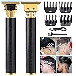 candyfouse Professional Beard Trimmer for Men, Hair Clippers with 4 Limit Combs, Cordless Rechargeable with LCD Display, Approaching Zero Gapped Cutting Grooming Kit