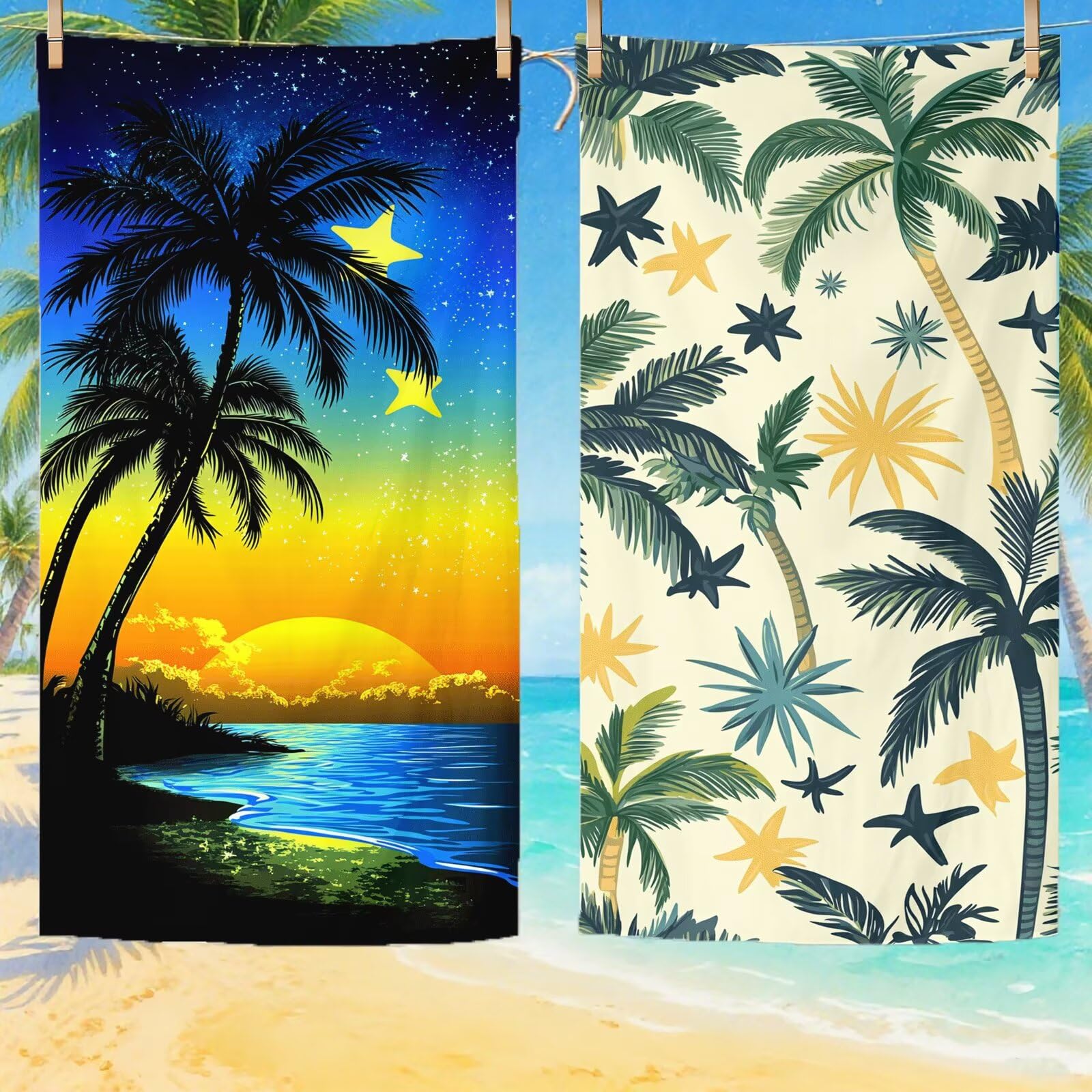 Toallas de Playa Microfibra Paisaje Toalla Playa Grande 180x90cm Mujer Hombre Secado Rápido Absorbente Toallas Gimnasio Suave Sin Arena Ligera Toalla Microfibra para Piscina Viajes Camping Q-738
