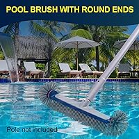 Vista 7 de POOLAZA Cepillo de piscina de 360 grados, cabezal de cepillo de piscina resistente de 17.5 pulgadas para piscinas enterradas/piscinas sobre