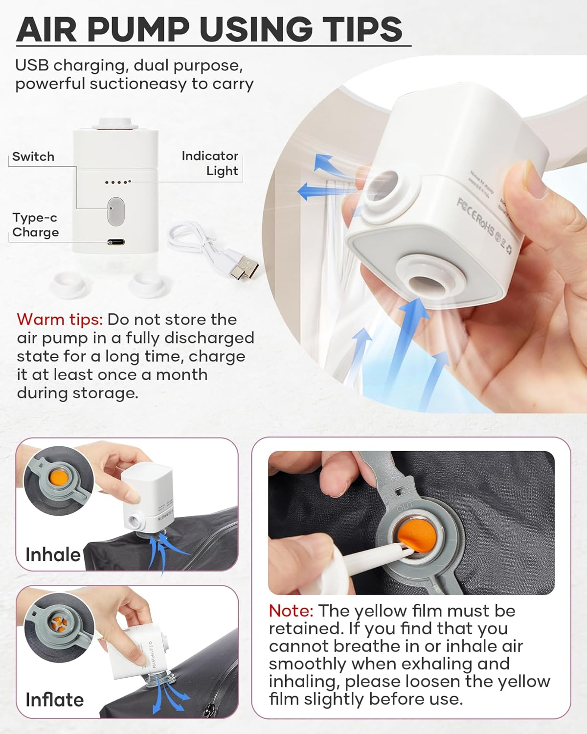 Vacuum Seal Backpack for Travel with Air Pump Compression Vacpack Personal Item Carry on Flight Approved Daypack Laptop Space Saver Bags Storage with Vacuum System Travel Bag Women Men Lotus Pink