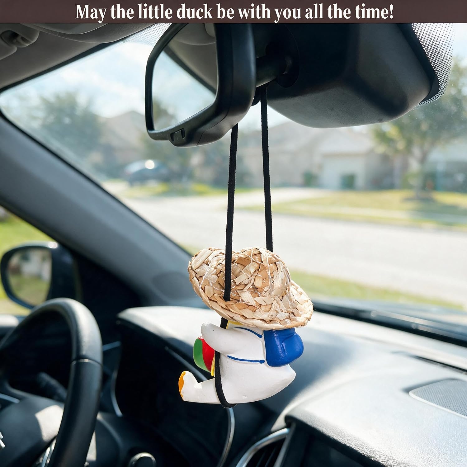 Cool Swinging Duck car Hanging rnament, Pendant interiorrearview Mirror Decoration and car Rear View mirrior Hanging Accessories(Watermelon) image 4