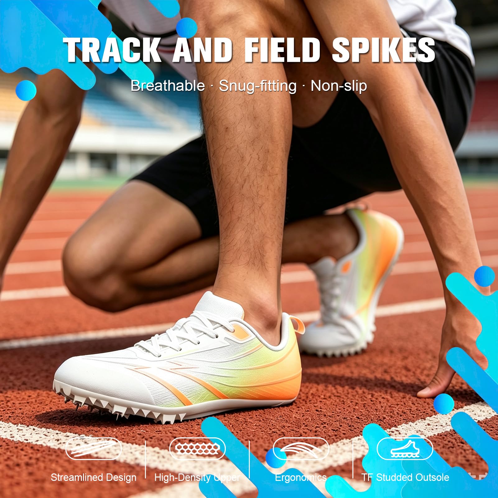 Zapatillas Atletismo con Clavos Zapatos Unisex para Pro Correr