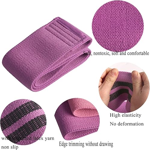 Miniatura 2 de Bandas de ejercicios de resistencia de tela, juego de 3 bandas de entrenamiento anchas para botines, 3 unidades, bandas para botines para mujeres y