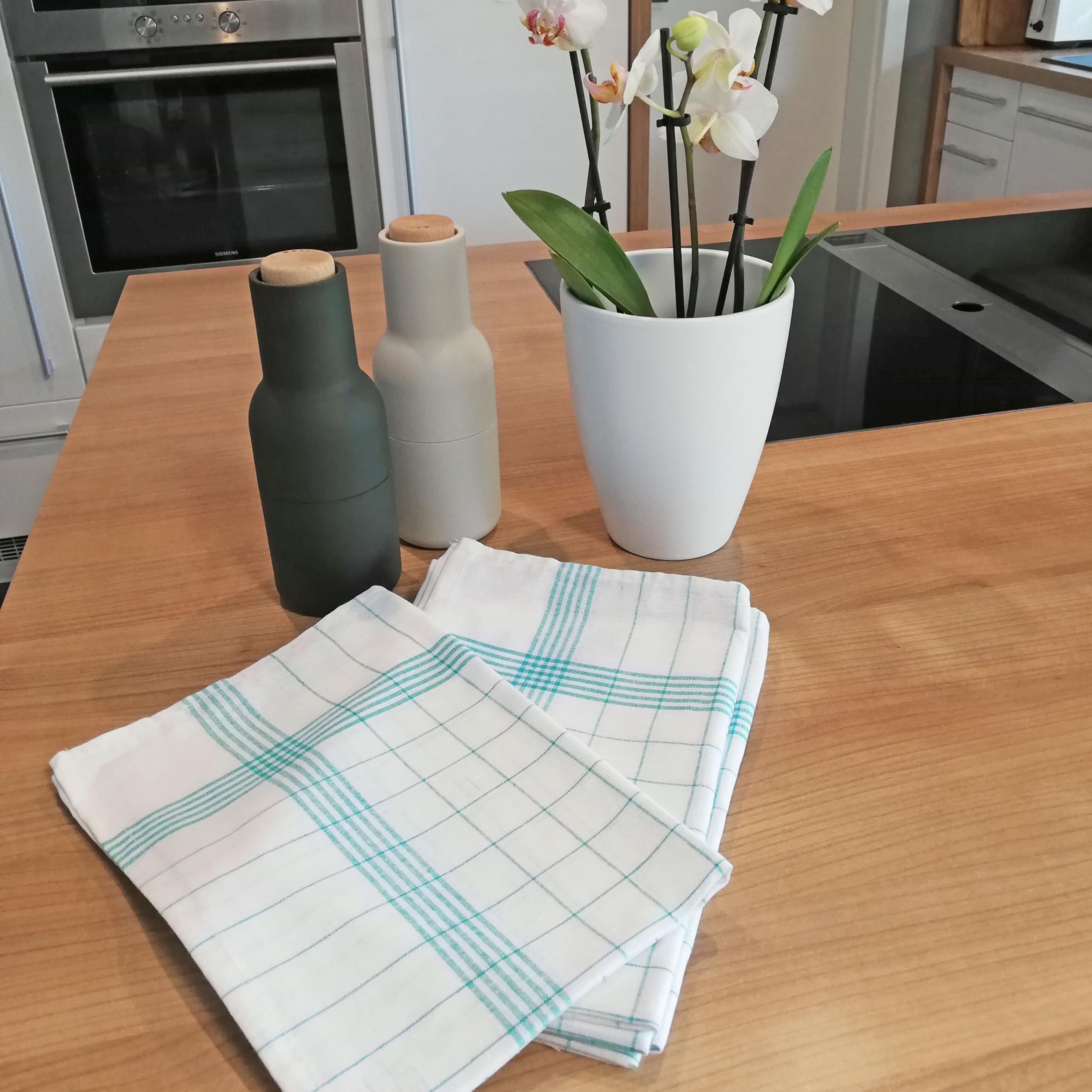 Lot De 10 Torchons De Cuisine 100% Coton - 47x65cm - Motifs Cuisine Aléatoires - Kidparadise