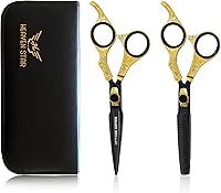 Vista 1 de Tijeras profesionales para el cabello, 6.5 pulgadas de acero inoxidable japonés de alta calidad, tijeras de peluquería con navaja lisa y cuchillas