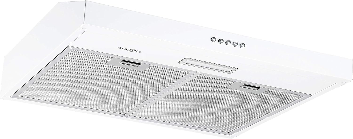 Exclusive Discount 50% Price Ancona AN-1800 24 110 CFM Convertible Under Cabinet Range Hood in White