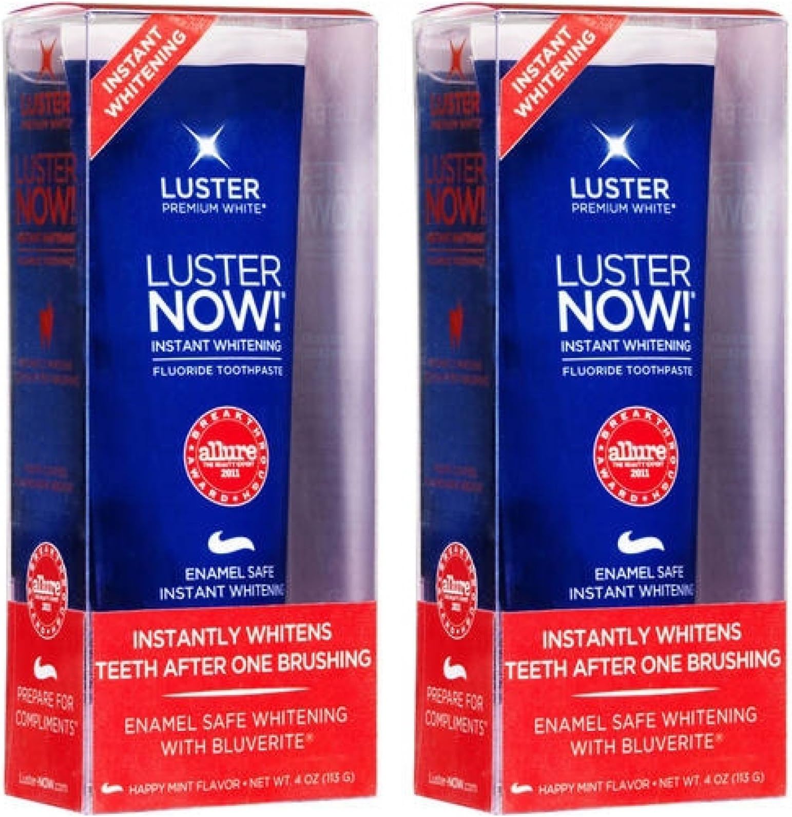 Luster Now! Instant Whitening Toothpaste 4.0 Oz (2 Pack)
