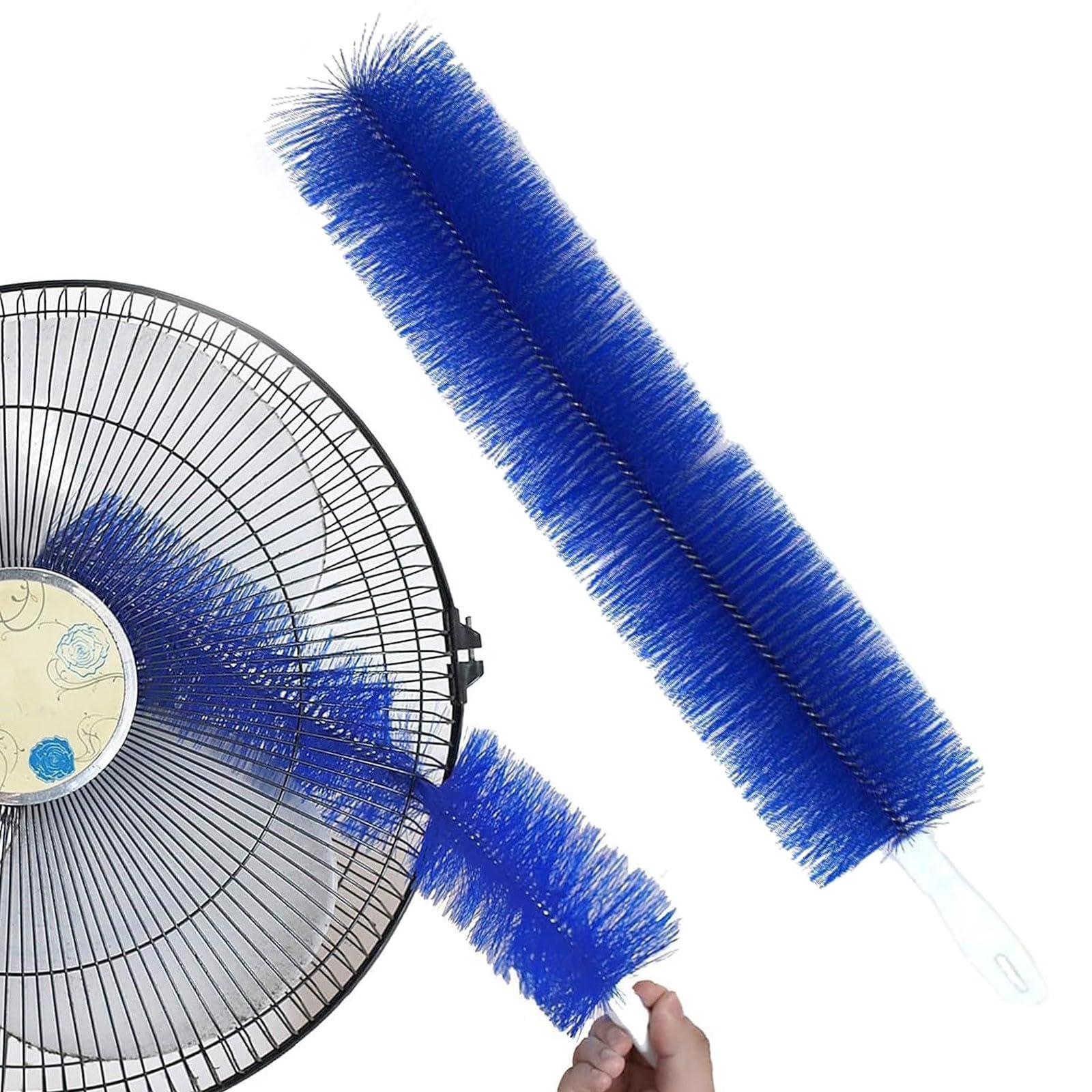 Spazzola Per Pulizia Ventole 2 Pezzi – Piumino Flessibile E Riutilizzabile Per Ventilatori A Pavimento, Condizionatori E Griglie – Colore Blu, 41,6 X 9 Cm - 4