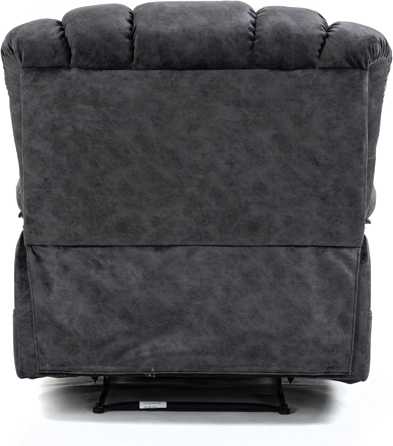 PELUMY Oversized Recliner Chair for Adults, Manual Push Back Reclining Chair with Side Pockets, Extra Wide Fabric Lounge Chair for Living Room, No Tools Assembly (Dark Gray)