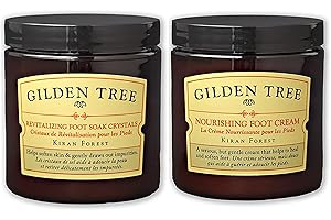 Gilden Tree Foot Cream + Revitalizing Foot Soak Crystals Bundle: Pamper Your...